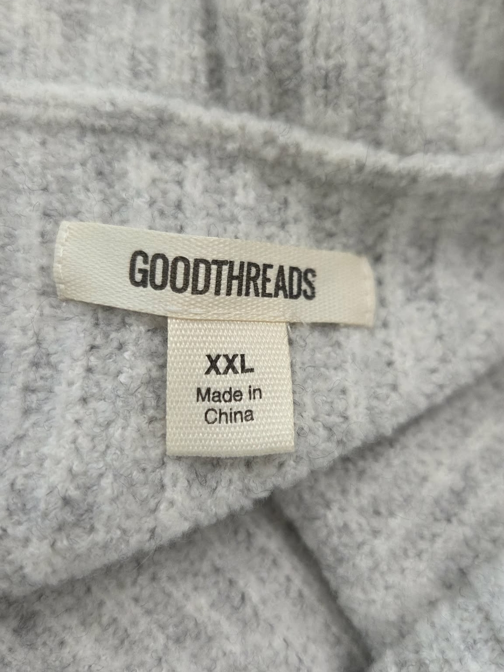 Goodthreads Heathered Grey Ribbed Cropped Turtleneck Sweater - Picture 3 of 3